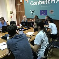 a photo of working students