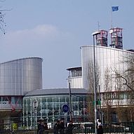 Photo of the European Court of Human Rights building in Strasbourg
