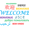 Das Wort Willkommen in verschiedenen Sprachen