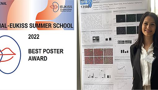 Best poster award for Sabrina Habel at the EUKISS 2022 in Berlin