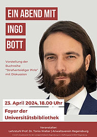 Veranstaltungsplakat, Portrait Ingo Bott