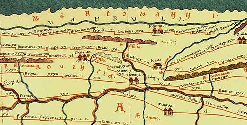 Karte Castra Regina
