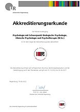 Akkreditierungsurkunde Psychologie BKP M.Sc.