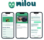 Milou Logo und Beispielbilder am Handy