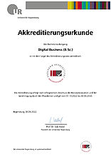 Akkreditierungsurkunde Digital Business B.Sc.