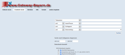 Recherche Gateway Bayern Screenshot