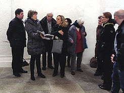 Gruppenfoto mit Dr. Albrecht Weiland, Prof. Dr. Jutta Dresken-Weiland, Prof. Dr. Jean Guyon, Dott.ssa Raffaella Giuliani (von links nach rechts)
