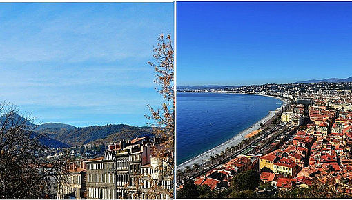 Ansichten - Cleremont-Ferrand und Nizza (Frankreich)