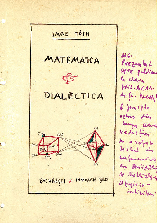 Abbildung einer Seite des Manuskripts mit eigenhändigen, rumänischen Anmerkungen Tóths