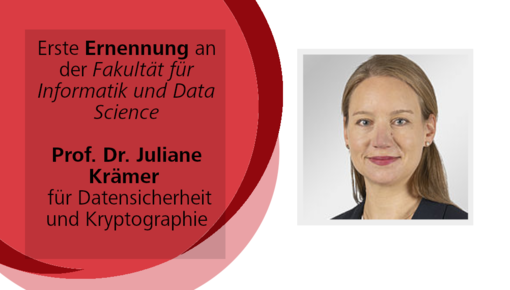 Prof. Dr. Juliane Krämer wird für die Professur Datensicherheit und Kryptografie ernannt