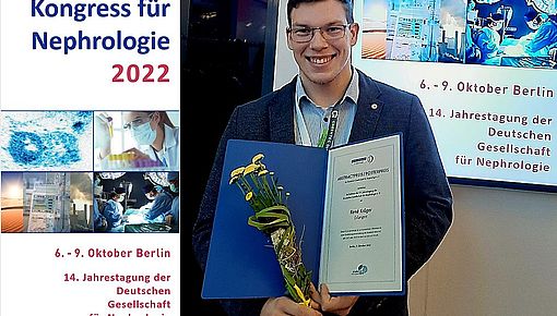Poster award for Dr. Florian Wopperer at the Congress for Nephrology of the DGfN 2021