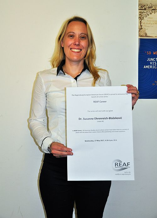 REAF_17 May 2017_REAF Career with Dr. Susanne Ehrenreich-Blazekovic