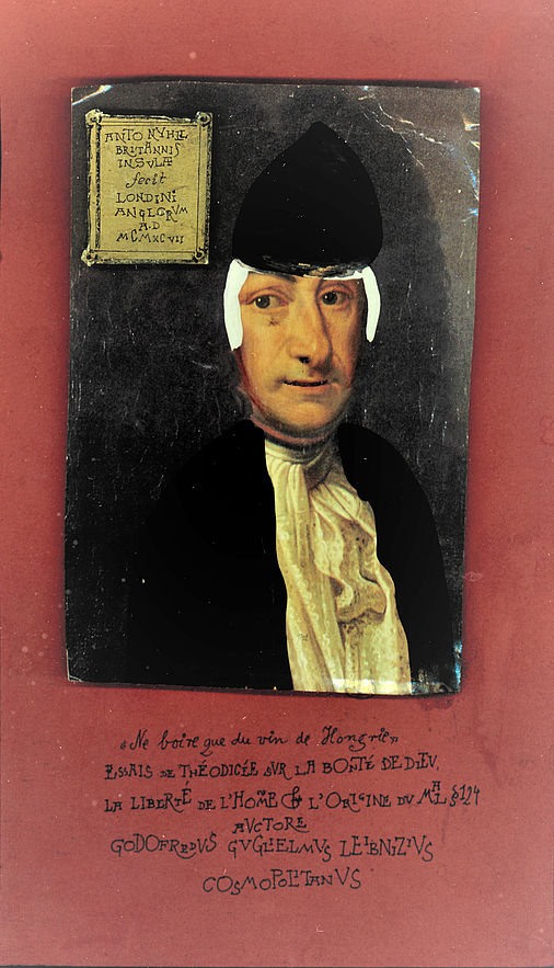 Porträt von Gottfried Wilhelm Leibniz in leichter Verfremdung