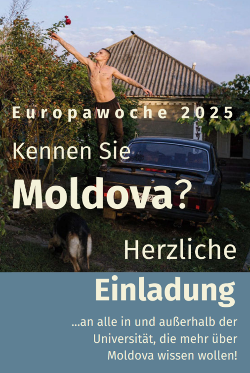 Mann stehend auf Auto, Rosenstrauß, Schäferhund