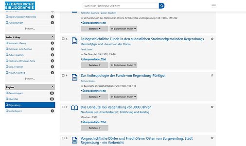 Treffer mit Regensburg-Bezug