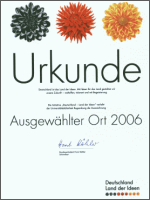 Urkunde Land der Ideen