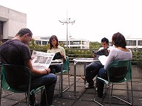 Leseterrasse in der Zentralbibliothek