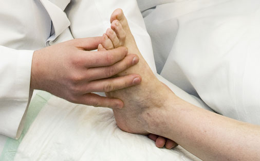 Hallux rigidus Palpation