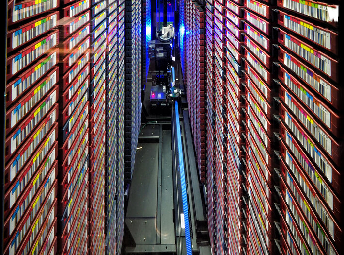 Das Innere eines BackUp-Roboters (öffnet Vergrößerung des Bildes)