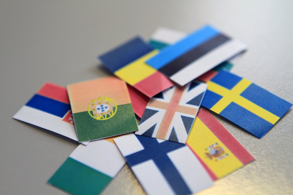 Flaggen von verschiedenen Ländern