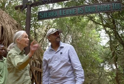 Jane Goodall in Tacugama (öffnet Vergrößerung des Bildes)