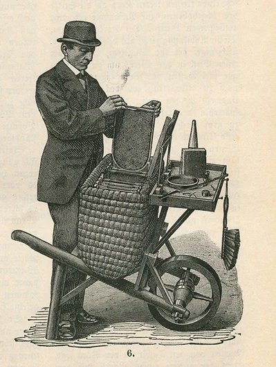 Historisches Bild eines Imkers (öffnet Vergrößerung des Bildes)