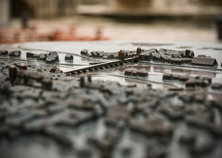 Modell der Regensburger Altstadt um 1700