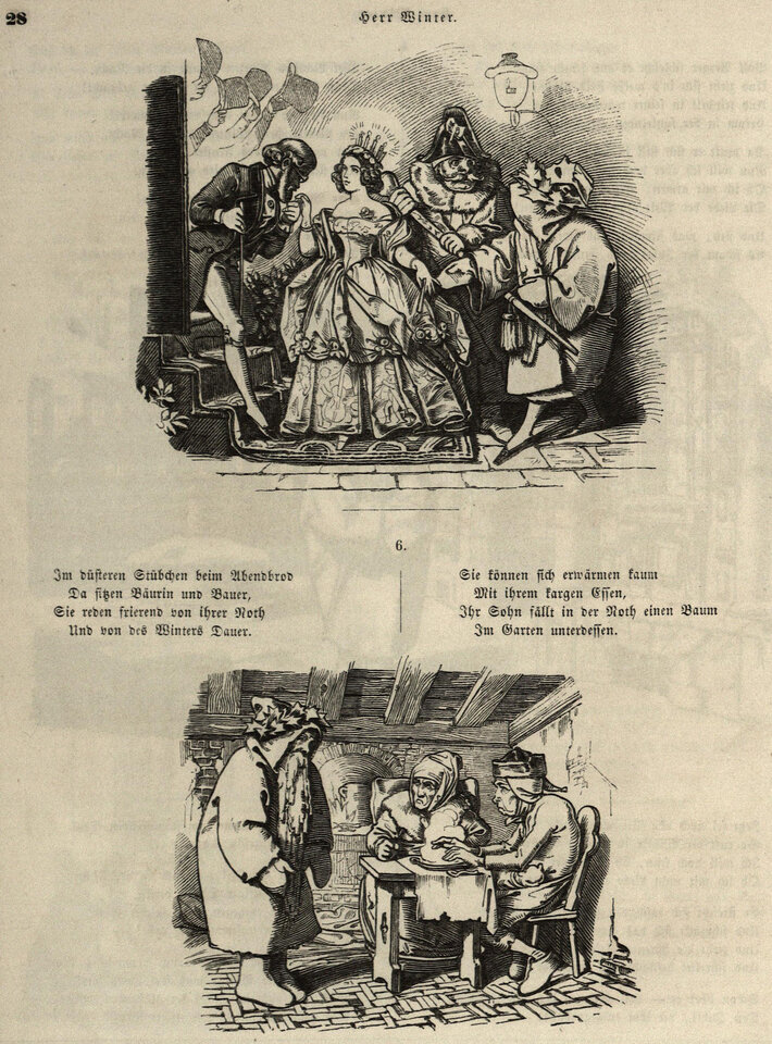 Herr Winter. Text: Hermann Rollet; Illustration: Moritz von Schwind. (öffnet Vergrößerung des Bildes)