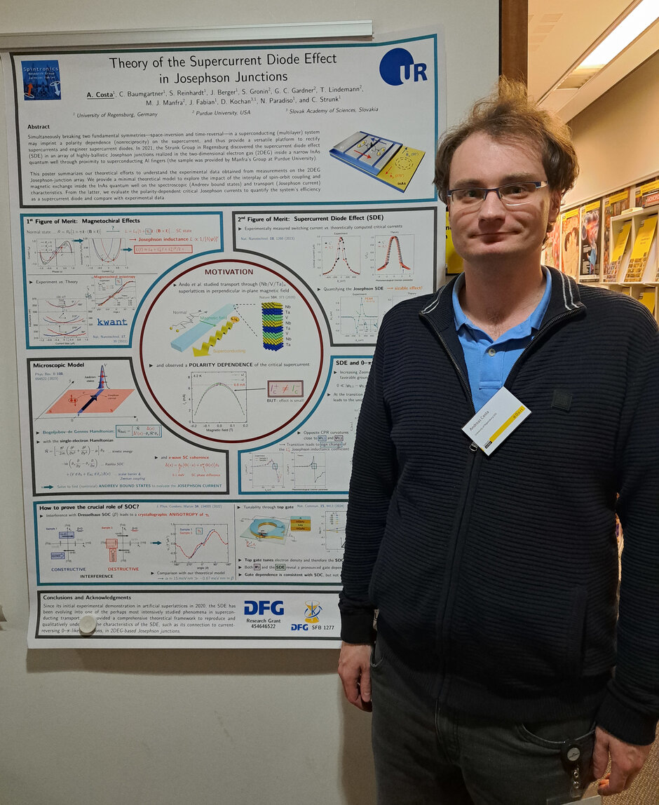 Andreas Costa presenting his poster at the Lorentz–Heraeus workshop in Leiden.