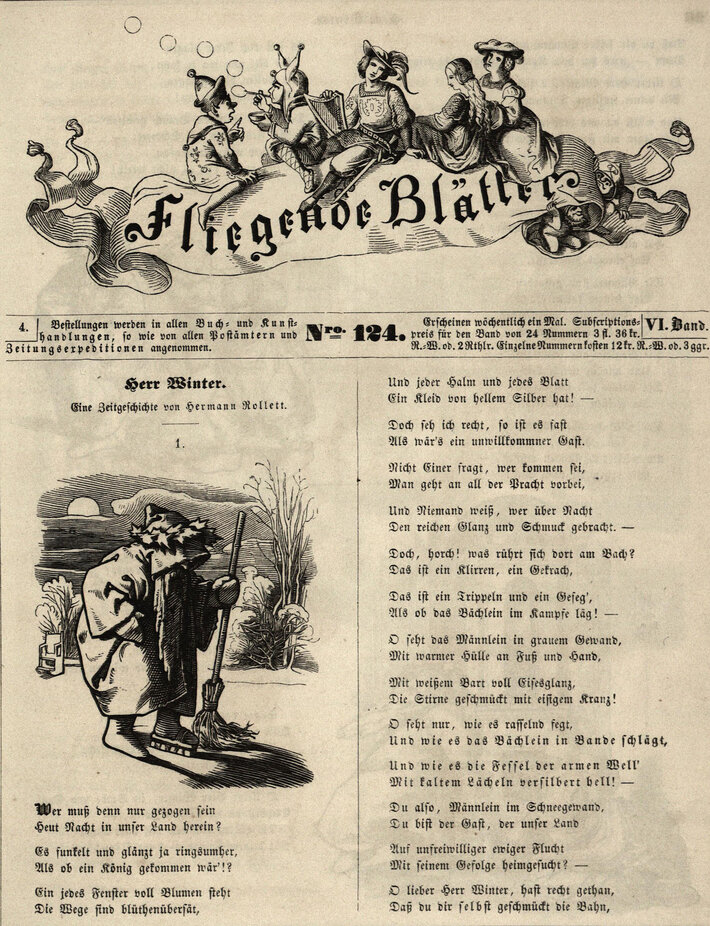 Herr Winter. Text: Hermann Rollet; Illustration: Moritz von Schwind. (öffnet Vergrößerung des Bildes)
