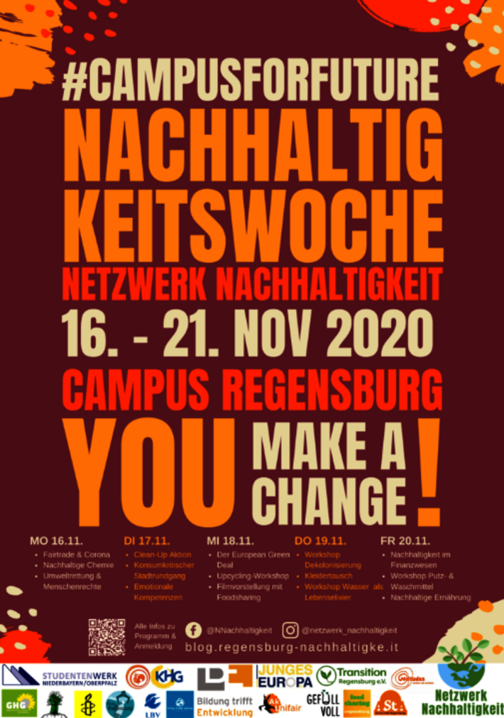 Sustainability Week 2020 poster (opens enlarged image)