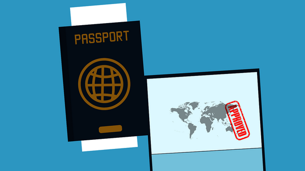 Illustration eines Reisepasses