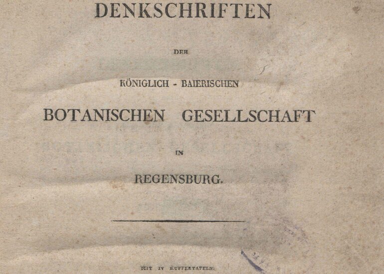 Titelblatt. Denkschriften der königlich-baierischen botanischen Gesellschaft. Bd. 1, 1 (1815)
