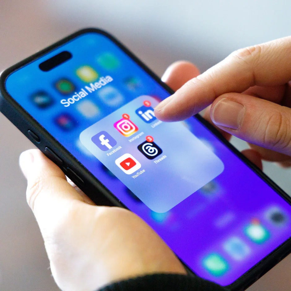 Social Media Apps auf dem Smartphone (externer Link, öffnet neues Fenster)