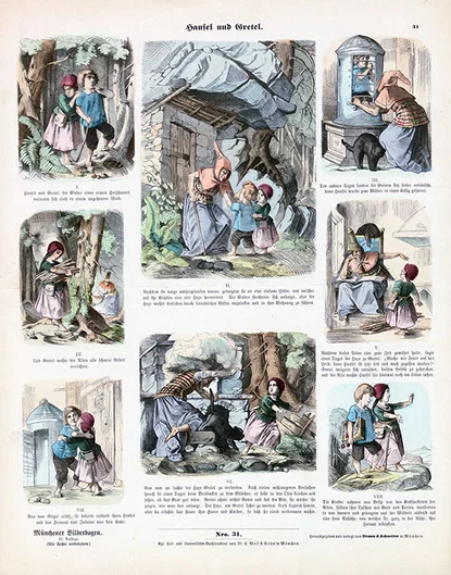 Ignaz Stölzle: Hänsel und Gretel. Nr. 31. 1849/50. (öffnet Vergrößerung des Bildes)