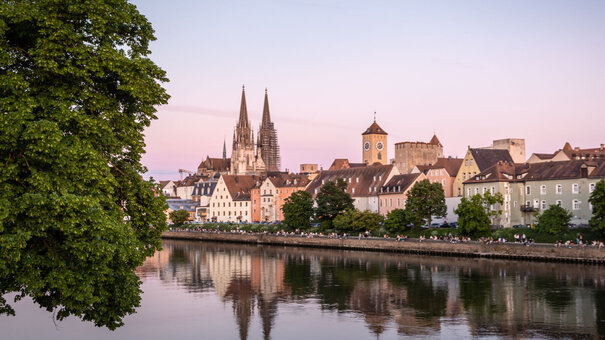 Regensburger Altstadt mit Blick auf den Dom