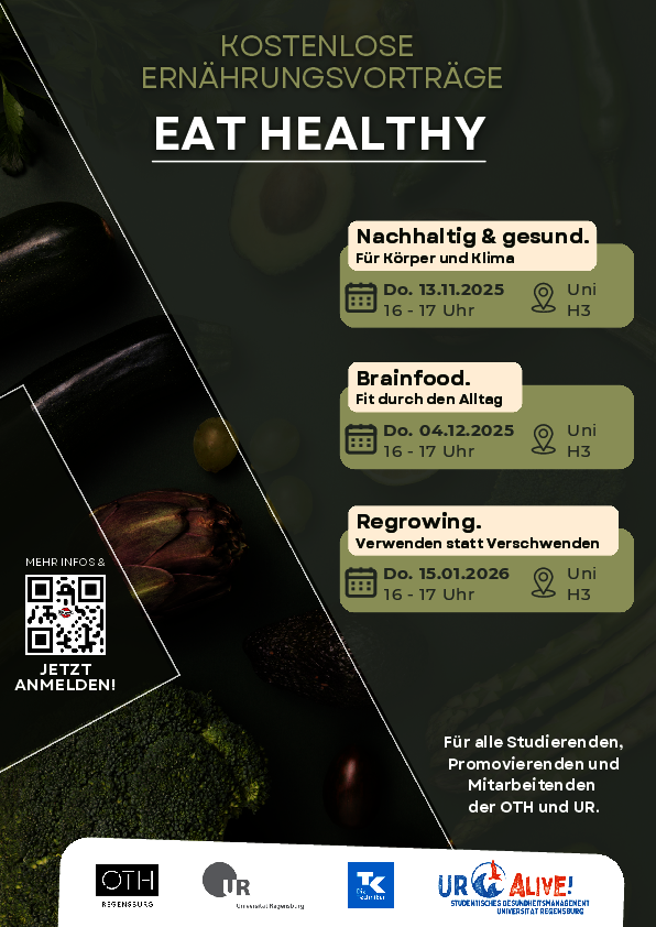 Plakat von URalive für die Ernährungsvorträge