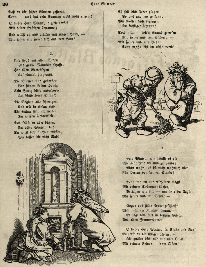 Herr Winter. Text: Hermann Rollet; Illustration: Moritz von Schwind. (öffnet Vergrößerung des Bildes)