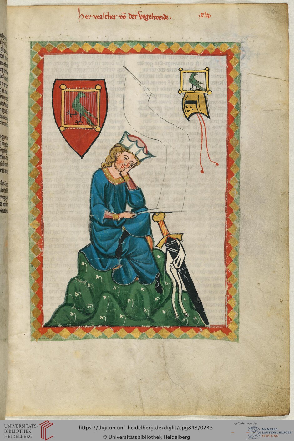 Walther von der Vogelweide (öffnet Vergrößerung des Bildes)