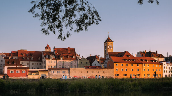 Donau mit Blick auf die Regensburger Altstadt