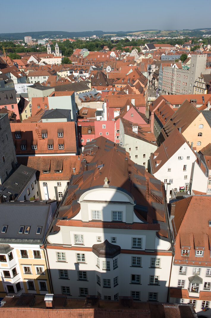 Blick über die Dächer von Regensburg (öffnet Vergrößerung des Bildes)