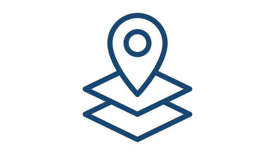 Icon showing a location pin