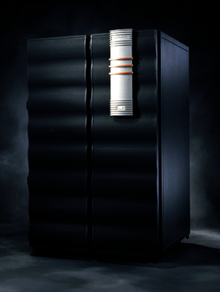Cray J90se war unser Einsteigersystem zur Cray C90 bzw T90 am LRZ Garching (öffnet Vergrößerung des Bildes)