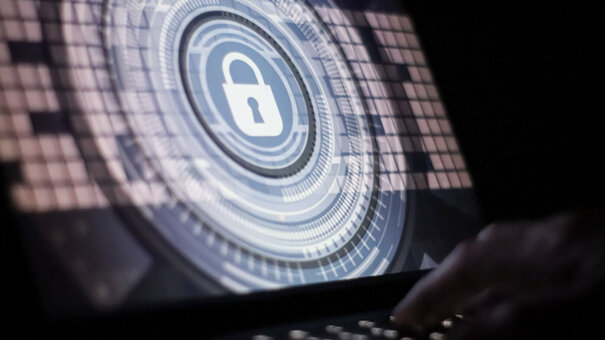 Bildschirm, der ein Vorhängeschloss zeigt