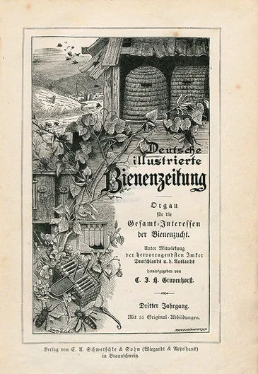 Titelseite Deutsche illustrierte Bienenzeitung (öffnet Vergrößerung des Bildes)