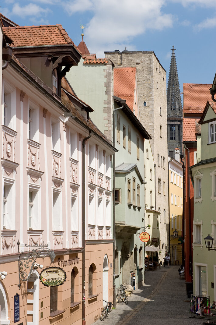 Straßenansicht der Gasse "Hinter der Grieb" (öffnet Vergrößerung des Bildes)