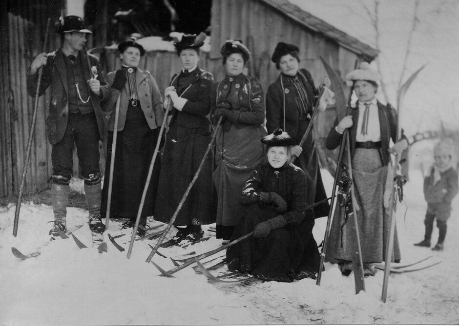Schneefieber im Bayerischen Wald um 1900 (öffnet Vergrößerung des Bildes)