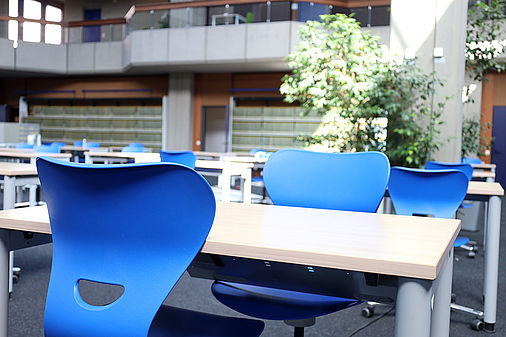 Gruppenarbeitsplätze im Infozentrum