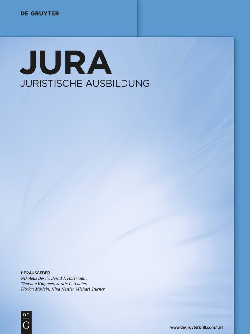 Das Bild zeigt das Cover der Ausbildungszeitschrift "JURA".