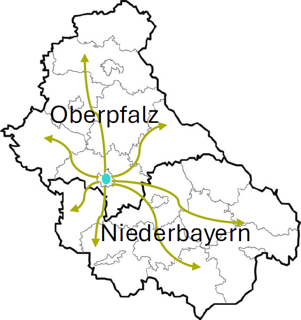 Karte Ostbayern